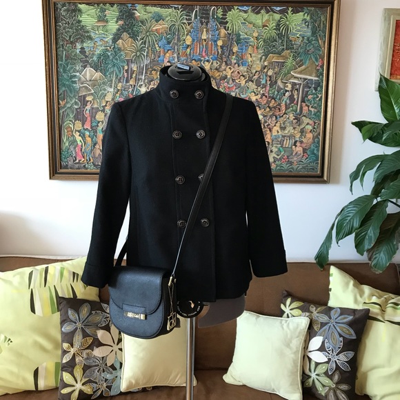 Banana Republic Jackets & Blazers - Banana Republic Black Wool Coat 3/4 Sleeve S
